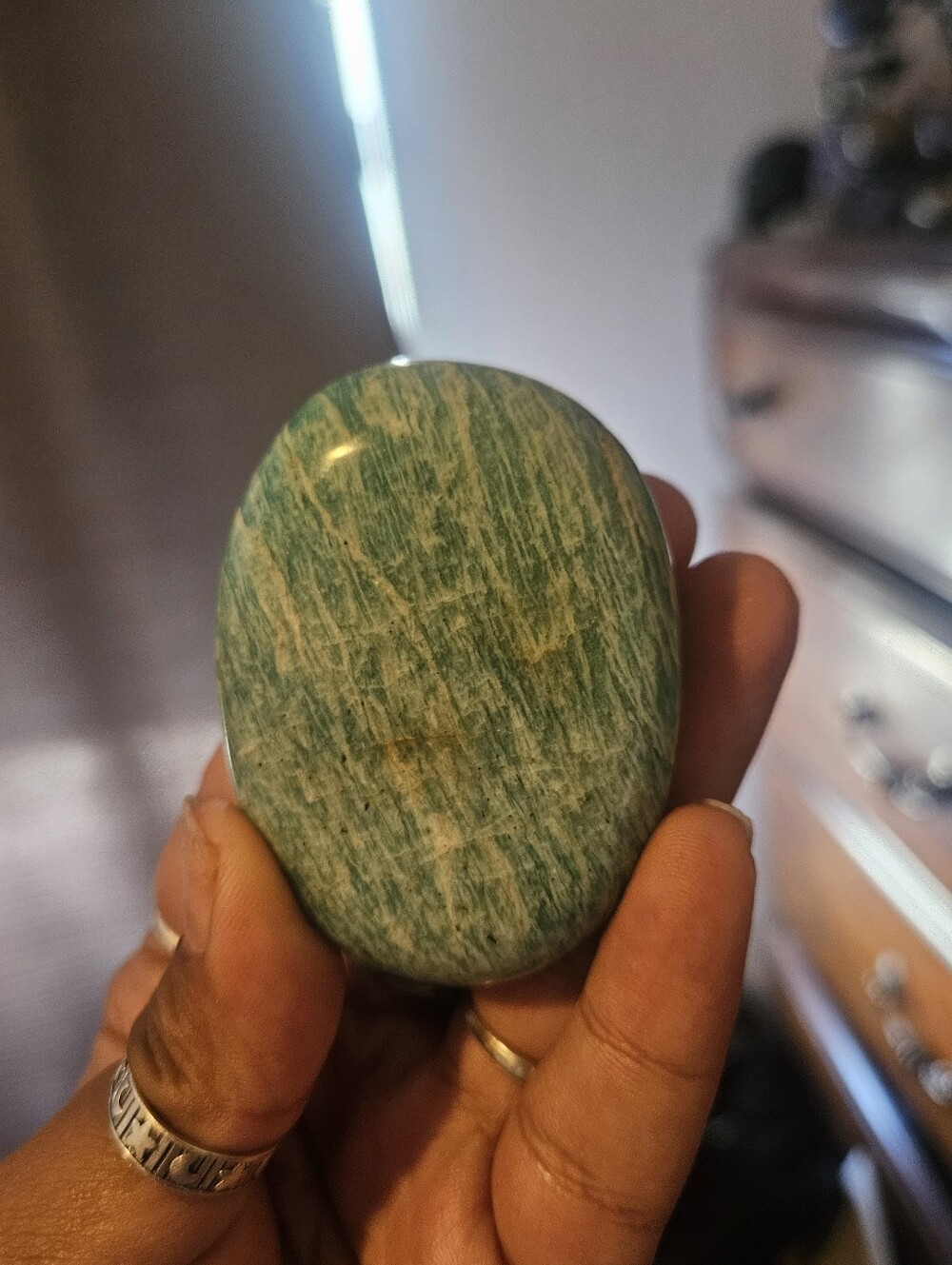 Polished Amazonite Palmstone
